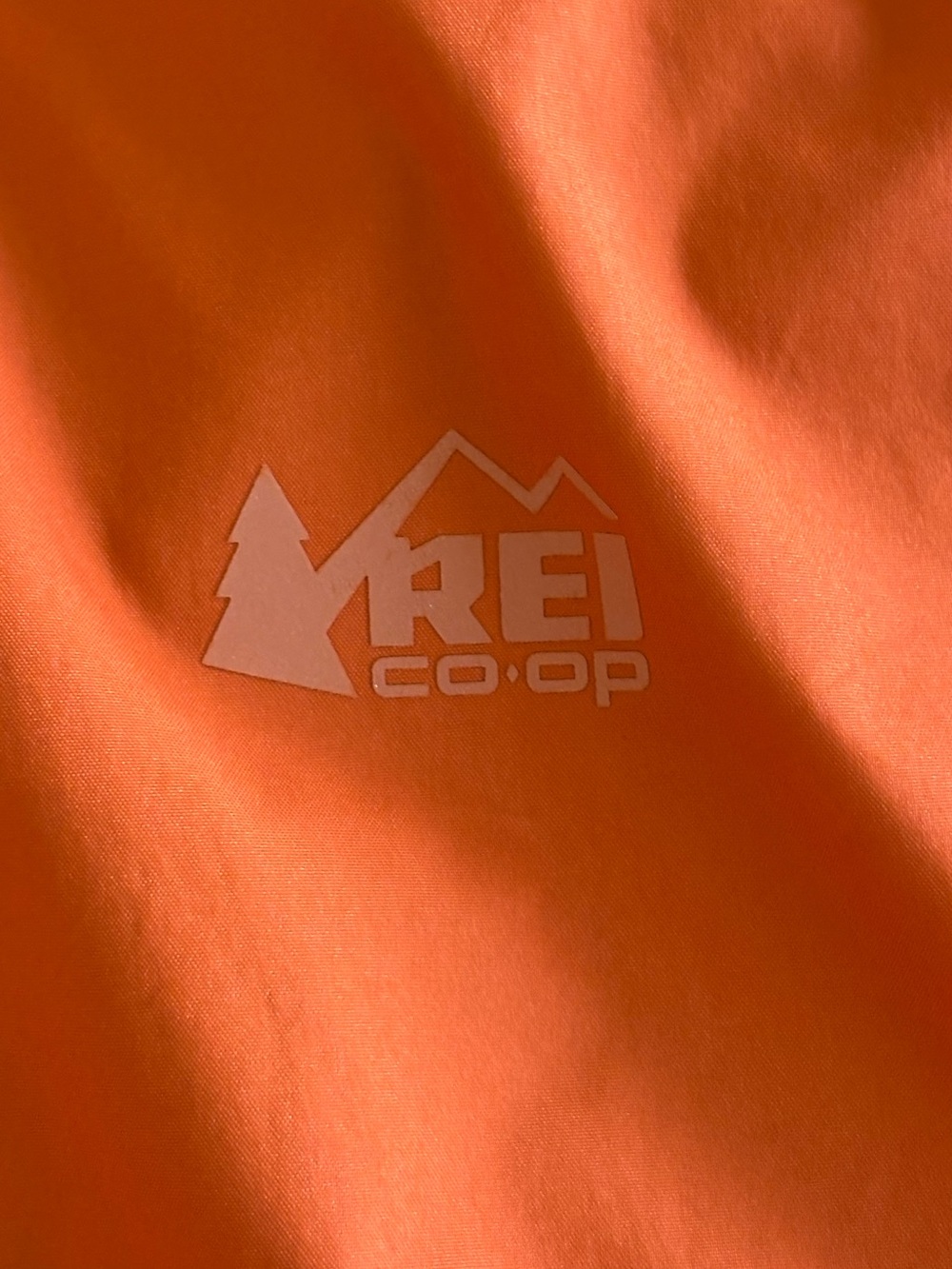 REI Orange Hooded Rain Jacket - Picture 4 of 6